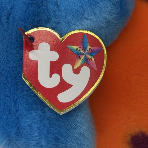 Vtg TY Beanie Buddies Lips Fish 1999 Multicolor Tie Dye Plush Stuffed Animal 13" - Picture 11 of 16